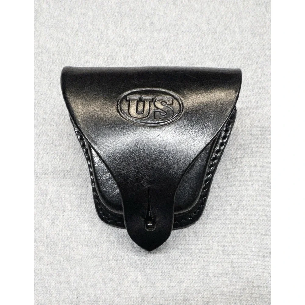 Triple K‎ Brand #47 Black Leather Civil War Style Ammo Belt Pouch US